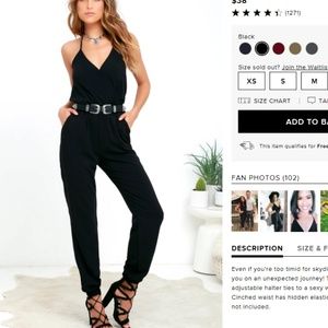 LEARNING TO FLY BLACK JUMPSUIT LULUS